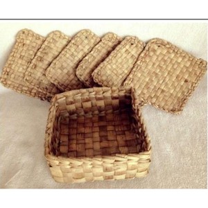 Ensemble de sous-verres créatifs en osier et rotin pour le thé accessoires de cuisine sous-verres en osier et jute avec support design unique fait à la main - Product Image 6