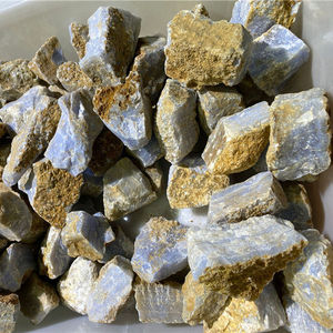 Vente en gros d'agate en dentelle bleue naturelle Cristal brut Dentelle bleue Pierre de guérison de grande taille pour la décoration - Product Image 3