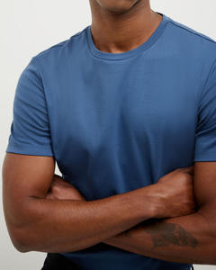 Camiseta de manga corta de algodón 100% de alta calidad de lujo para hombre, camiseta de hombro caído de gran tamaño con logotipo personalizado e impresión Digital - Product Image 2