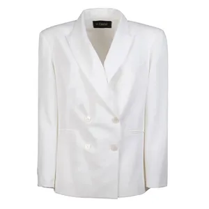 Hecho en Italia blazer chaquetas tela viscosa doble botonadura moda diseño italiano