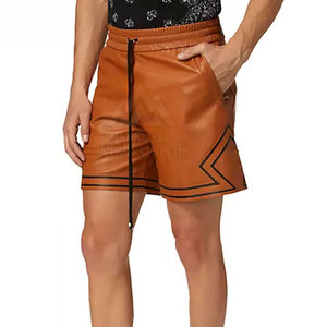 Usage décontracté Offre Spéciale hommes Shorts en cuir à vendre Haute qualité meilleure vente hommes Shorts en cuir vêtements d'entraînement - Product Image 3