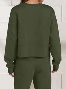 Features Heavy <b>Weight</b> Seemed New Arrival Color Custom Long Sleeves <b>Women</b> Top Quality100% Cotton Custom Trendy Clothing - Product Image 2