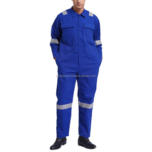 Combinaison de travail unisexe en coton, anti-poussière, bandes réfléchissantes de sécurité, combinaison de mécanicien, durable, respirante, certifiée CE - Product Image 4