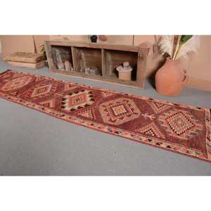 พรมปูพื้นขนแกะสไตล์ตุรกีแนววินเทจสีแดงสีเบจขนาด280x1260ตารางฟุต10มม. ภาพแอบสแตรกขนาดใหญ่รูปสี่เหลี่ยมผืนผ้าขนาดใหญ่ทรงสี่เหลี่ยมผืนผ้าสำหรับตกแต่งห้อง - Product Image 3