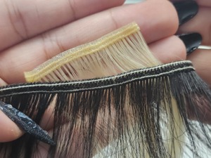 Extensions de cheveux 100% vierges et à cuticules intactes, double trame Genius, cuticules fines intactes, pointes épaisses, lisses comme des baguettes, couleur naturelle - Product Image 4