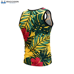 Camiseta sin Mangas para Hombre, Diseño de Moda Único, Cuello Redondo, Sublimación Completa, Transpirable, de Secado Rápido, Algodón y Poliéster, Precio al por Mayor - Product Image 3