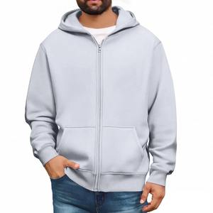 Otoño Invierno personalizado 100% sudaderas con capucha de algodón para hombres mujeres personalizado impreso manga larga cremallera Streetwear Casual deportes - Product Image 5
