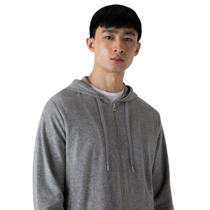 Sudaderas con capucha de lana de invierno de poliéster y algodón 100% para hombre, sudaderas con capucha térmicas de patrón sólido con capucha personalizada - Product Image 4