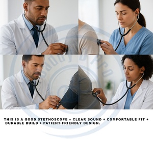 Estuche de estetoscopio médico profesional con cabezales dobles Accesorio de acero inoxidable Manual Power Class II Instrument - Product Image 5