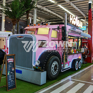 รถเข็นขายอาหารเชิงพาณิชย์ทำจากไฟเบอร์กลาสรถตู้รับสัมปทานเคลื่อนที่บนท้องถนนรถลากอาหารจานด่วนครัวเต็มรูปแบบขนมขบเคี้ยวจากอเมริกายุโรป - Product Image 2