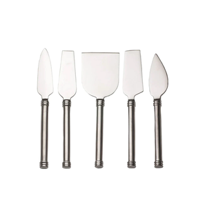 Ensemble de fromage argenté en métal le plus vendu avec poignée noire couverts de cuisine à domicile de qualité - Product Image 5