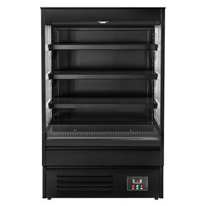 Réfrigérateur commercial multi-étagères - Ouverture frontale - 900 mm - 287 L - avec 3 étagères - Noir - Product Image 6