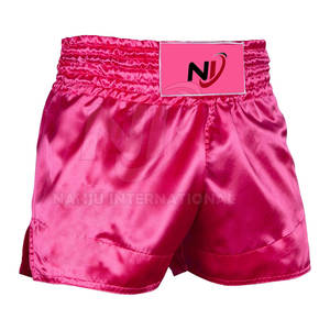 Pantalones cortos de Muay Thai para hombre con contraste de Color hechos en Pakistán, pantalones cortos de Muay Thai cómodos de alta calidad para hombre - Product Image 3