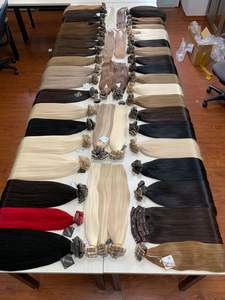 Viet Nam Cheveux Humains 100% Vierges Remy Lâche Bouclés Bande-dans L'extension de Cheveux de luxe double dessiné de haute qualité - Product Image 3