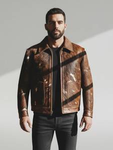 Nueva Chaqueta de Cuero para Hombre, Invierno 2026, con Cuello Alto, Manga Larga, 100% Cuero, Personalizable, Precio Razonable - Product Image 5