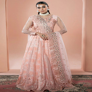 Designer Embroidered Readymade Salwar Kameez Pakistani Style Women's Organza Suits Dress <b>Fabric</b> <b>Indian</b> & Pakistani Clothing - Product Image 1