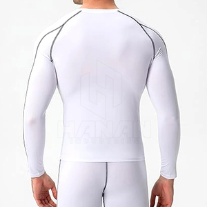 Camisas de compresión de hombre de manga larga de color personalizado de alta calidad con logotipo personalizado de características transpirables a precio barato - Product Image 5