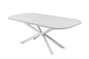 ชุดเฟอร์นิเจอร์ห้องรับประทานอาหารสแตนเลสทันสมัยพร้อมโต๊ะแบบตายตัว1โต๊ะ6เก้าอี้รับประกัน2ปีสำหรับวิลล่าและห้องนั่งเล่น - Product Image 5