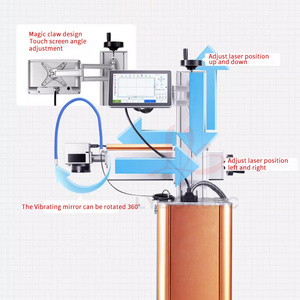 Tự động công nghiệp dây chuyền lắp ráp bay sợi Laser đánh dấu máy mới 100W 20W đồ trang sức kim loại Khắc Cắt đá cao su - Product Image 6