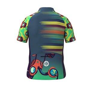 เสื้อปั่นจักรยานเด็ก Eco-Tech ระบายอากาศได้ดี น้ำหนักเบา แขนสั้น พร้อมลายพิมพ์สะท้อนแสง - Product Image 4