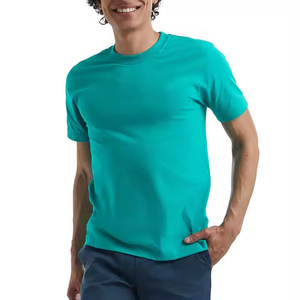 เสื้อยืดคอกลมผ้าฝ้าย100% สำหรับผู้ชายเสื้อยืดแขนสั้นคอกลมใส่สบายพิมพ์โลโก้ได้ตามต้องการ - Product Image 1