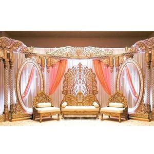 Scène de mariage asiatique de grande taille, décoration de scène de réception de mariage, nouvelle scène de mariage élégante en fibre, décoration d'événement en Australie - Product Image 1