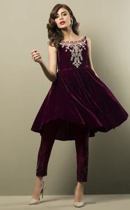 Vestido elegante bordado en PEPLUM y pantalón, embellecedor, hermoso mosaico, cuentas de cristal, DABKA, trabajo para fiesta, 2022 - Product Image 2