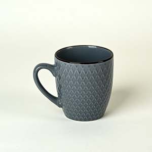 Ensemble de 2 tasses à café en céramique solide bleu ardoise fumé, minimalistes, compatibles lave-vaisselle et micro-ondes, cadeaux d'affaires de luxe pour les cadeaux - Product Image 1