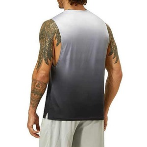 Camiseta sin mangas deportiva con estampado de logotipo personalizado OEM, chaleco deportivo informal de alta calidad, cuello con capucha, tejido transpirable de poliéster, Color sólido para - Product Image 5