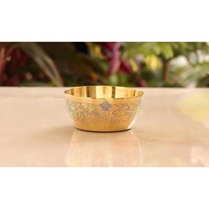 Elegant Brass Fruit <b>Bowl</b> Premium Handmade Decorative <b>Metal</b> <b>Bowl</b> for Home Dining and Wedding Table Centerpiece - Product Image 2