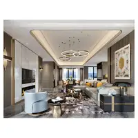 Desain 3D Prima Desain Superior Marmer Hotel Modern Kamar Mandi Vanity Ruang Tamu Desain Interior
