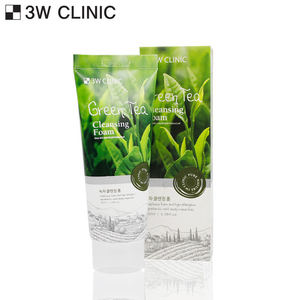 Nettoyant Visage au Thé Vert 3W Clinic 100ml Mousse Nettoyante en Profondeur pour les Pores à Base d'Huile de Glycérine Produit de Beauté pour le Lavage du Visage - Product Image 1
