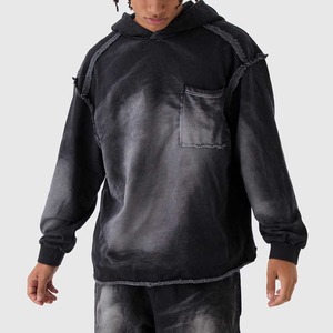Personalizado de alta calidad de lavado ácido Flare sudor trajes hombres Color sólido mejor fabricante polar Casual invierno chándal para hombres - Product Image 3