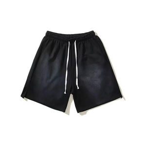 Acid Wash <b>Fleece</b> <b>Shorts</b> Mens Street Style Loose Fit Custom Design Bulk Wholesale Supplier - Product Image 1