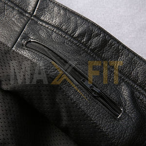 MAXFIT ENTERPRISES Veste de moto d'hiver de haute qualité style classique pour hommes Gilet en cuir véritable à la mode Produit de haut niveau - Product Image 5
