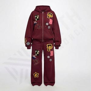 Conjunto Deportivo de Invierno para Mujer, 100% Algodón, Transpirable, de Alta Calidad, Talla Grande, para Correr, de Secado Rápido, Diseño 2 en 1 Estampado - Product Image 1