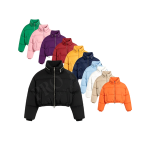 Chaqueta Acolchada Corta Personalizada, Chaqueta de Plumón con Relleno de Plumón, Acolchada, Cálida para Invierno, con Cierre, Informal, Transpirable - Product Image 1