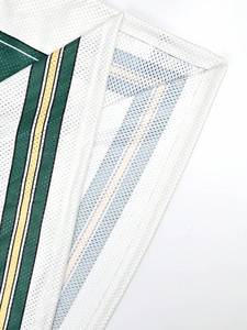 Chemise en maille verte contrastée pour femme Maillot de football américain Sublimation Graphique Manches courtes Imprimé Col V Streetwear Tee - Product Image 4