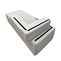 Canapé-lit modulaire ajustable minimaliste en tissu écologique durable trois places, entièrement en mousse sous vide pour hôtel