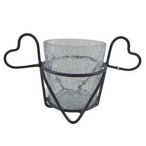 Nouveau support votif en métal pour l'intérieur et l'extérieur Bougeoir PC noir mat pour décoration de Noël fait à la main - Product Image 1