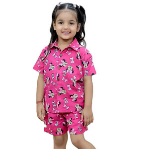 Enfants deux pièces tenue vêtements décontracté fille vêtements ensemble filles coord ensemble enfants 100% coton indien 1-12 ans - Product Image 1