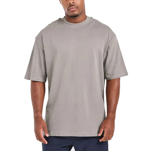 High Quality Customized 100% Cotton 220Grams <b>Men's</b> T-Shirts Drop Shoulder Short Sleeve Oversized Hip Hop Style T-shirt for <b>men</b> - Product Image 1