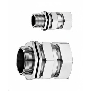 Presse-câble à double compression antidéflagrant et ignifuge IIA IIB IP66 en laiton pour zones dangereuses blindées/non blindées - Product Image 1