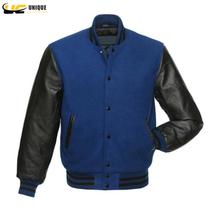 Custom Logo Men's Wool Baseball Leather Sleeves <b>Varsity</b> <b>Jacket</b> for Men Winter Wholesales Price Fashion <b>Varsity</b> <b>Jacket</b> - Product Image 3