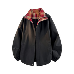 OEM logotipo personalizado bordado impreso diseño nuevo retro casual chaqueta pareja moda versátil chaqueta - Product Image 1