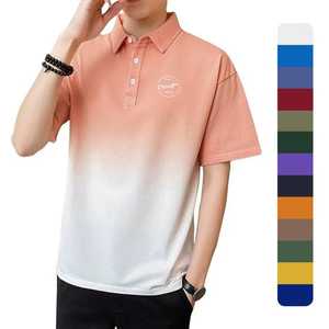 Camiseta OEM con logotipo personalizado, Camiseta lisa de manga corta de golf de alta calidad, polo sin costuras transpirable de secado rápido para hombre - Product Image 1