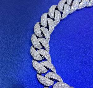 925 <b>Silver</b> Gold Men's Hip Hop Iced <b>Cross</b> Custom Cuban Link Moissanite Diamond <b>Bracelet</b> Luxury Party Gift Jewelry - Product Image 3