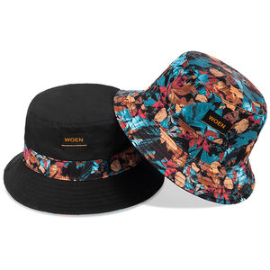 Unisex Sombrero de Cubo Harajuku Graffiti Carta Mujeres Hombres Pesca Pescador Sombrero Verano al Aire Libre Panamá Hip Hop Gorra Bordada Personalizada - Product Image 1