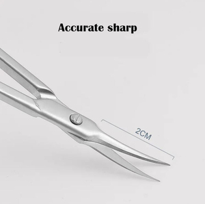 Ciseaux à cuticules en acier inoxydable de haute qualité avec lame incurvée, ciseaux de manucure et de pédicure avec emballage personnalisé - Product Image 3