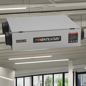 Unidad de Ventilación de Techo Silenciosa con Prefiltro Lavable + Capa de Carbón, 80% de Eficiencia Promedio Tasa de Intercambio de Calor - Product Image 1
